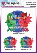 Resim F17 Ajans Ütü Ile Yapışan Tekstil Dtf Baskı Görseli Pijamaskeliler Pjmasks 