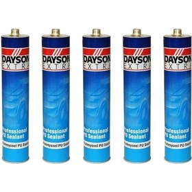 Resim Dayson Extra Poliüratan Silikon Mastik 5 Adet 280Ml Siyah Siyah 