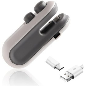 Resim Büro Ev Ofis Mutfağı İçin Şarjlı Mini Paketleme Poşet Ağzı Kapatıcı Cihaz 