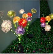 Resim Geeksen Güneş Enerjili 3 Başlık Dekoratif Bahçe Aydınlatma Su Geçirmez Dış Mekan Patika Çim Aydınlatma Çok Renkli 