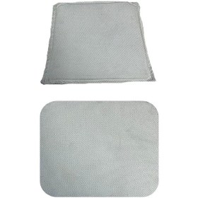 Resim Knsz minder seti 1 li zng&mğr&uslu beyaz kumaş tel bar sandalyesi oturma ve sırt minderi set 