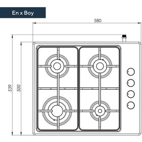 Resim KUMTEL KO 420F Doğalgazlı Set Üstü Ocak - Inox 