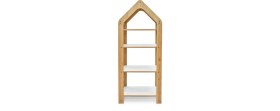 Resim Minera Bebek/Çocuk Odası Ahşap Çok Amaçlı Raf, Oyuncak Toplama, Kitaplık - 4 Raflı 