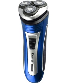 Resim Skycity Erkekler İçin Usb Şarjlı 3 Bıçaklı Dalgalı Tıraş Makinesi - Mavi, Avrupa Standartı 