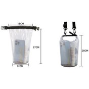 Resim Zcjb 2l Açık Yarı Saydam Su Geçirmez Çanta Plaj Rafting Yüzme Çantası Askısız Çok Renkli 