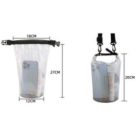 Resim Zcjb 2l Açık Yarı Saydam Su Geçirmez Çanta Plaj Rafting Yüzme Çantası Askısız Çok Renkli 