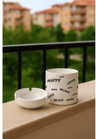 Resim Porselen Baskılı Küllük - Believe 