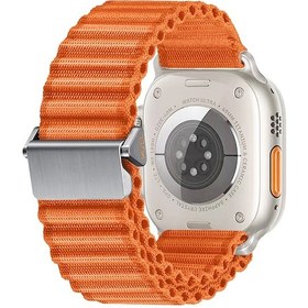 Resim Teknodur Watch 42mm Uyumlu Krd-123 Naylon Kumaş Hasır Örgülü Kordon-turuncu 