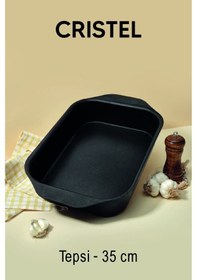 Resim Cristel 35x25 Fırın Tepsisi Siyah Siyah 