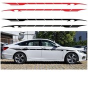 Resim Sones 2 Adet/takım D-178 Bel Desenli Araba Modifiye Dekoratif Çıkartma Beyaz 