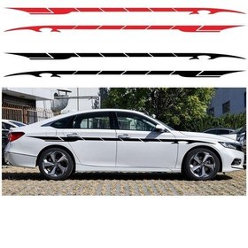 Resim Sones 2 Adet/takım D-178 Bel Desenli Araba Modifiye Dekoratif Çıkartma Beyaz 