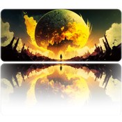 Resim HELİXSUN Mouse Pad Büyük Boy Gaming Oyuncu Xxl 90x40 Cm Yellow-moon 