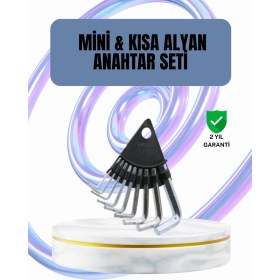 Resim Shopwave 9 Parça Alyan Anahtar Seti Altıgen Uçlu Mobilya ve Tamir Için 