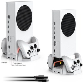 Resim Sones Dobe Tyx-0663 Çok Fonksiyonlu Soğutma Tabanı, Çift Bataryalı Şarj Aleti Ve Xbox Series S İçin 