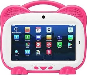 Resim PUSOKEI 7 inç tablet, 4 GB, 32 GB ROM, 1080p HD ekran, Quad CPU, 5500 mAh pil, WLAN, BT, çocuk emniyeti, koruyucu kılıf, öğrenmek ve oynamak için çocuk tableti 