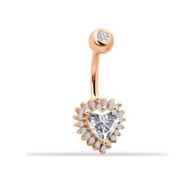 Resim Cherry By Özkonak Taşlı Kalp Gösterişli Göbek Piercing Sarı 