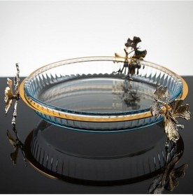 Resim Atabey Home Kelebek Ayak Yuvarlak Borcam Tepsi-31 Cm 