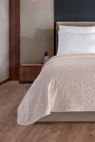Resim Tulia 200x220 Çift Kişilik Emboss Battaniye Vizon 