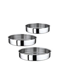Resim Çelik 3 Lü Fırın Tepsisi 28-32-36 Cm Metal 