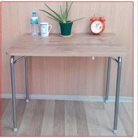 Resim Depolife Depolife Katlanır Ayaklı Mutfak Balkon Yemek Çalışma Masası Ceviz (464145362) 