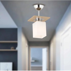 Resim Atlas Tekli Kahve Kare Mutfak -Banyo Avize 