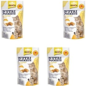 Resim Gimcat Nutripockets Peynirli ve Taurinli Kedi Ödülü 4 x 60 G 