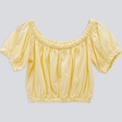 Resim BABOKAH (KİDS GİRL) Balon Kol Lastikli Crop Top 