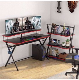 Resim Zizuva Tasarım Çalışma Masası Ve Düzenleyici Set Ceviz - Siyah 