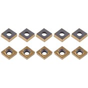 Resim Vkemall 10 Adet Ccmt060204-hm Ybc251 Altın Cnc Karbür Ucu, Yüksek Dayanıklı, Çelik Yarı İmalatı İçin Kesici Takım 