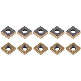 Resim Vkemall 10 Adet Ccmt060204-hm Ybc251 Altın Cnc Karbür Ucu, Yüksek Dayanıklı, Çelik Yarı İmalatı İçin Kesici Takım 