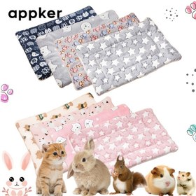 Resim appker 1 adet Rahat Peluş Evcil Hayvan Paspası, Tüm Mevsimler İçin Evrensel, Makinede yıkanabilir, Örtü veya Minder Olarak Kullanılabilir, Tavşan, Yavru Kedi, Sincap, Kirpi, Hamster Gibi Küçük Evcil Hayvanlar İçin Uygun, Evcil Hayvan Şilteleri, Battaniyeler 