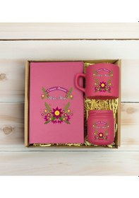 Resim Bk Gift Kişiye Özel İsimli Dtf Anne Temalı Leylak Defter & Kahve Fincanı & Mum Hediye Seti-6, Anneye Hediye, Anneler Günü Hediyesi Kobitmeyencom30782 