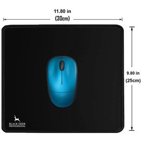 Resim BLACK DEER Professional Siyah Küçük Boy Gaming Mouse Pad 30x25 Cm 