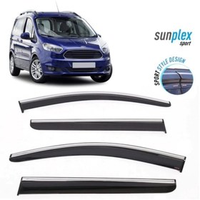 Resim SUNPLEX Courıer 2014-2021 Modeller Için Cam Rüzgarlığı (kromlu) 4 Prç. 1.sınıf Kalite 