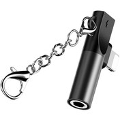 Resim Codegen Apple iPhone Lightning + 3.5mm Stereo Dönüştürücü Çoklayıcı Siyah Adaptör CDG-CNV48 