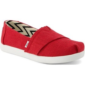 Resim 10022087 Red Espadril / Keten Kadın 10022087 Toms Alpargata Classic Heritage Canvas Red Kırmızı 