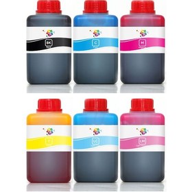 Resim QC Epson Stylus Photo R230 Uyumlu Yazıcı Mürekkep Seti 500ml 6 Renk 