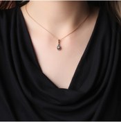 Resim Altınöz Mücevherat Elmas Damla Kesim Rose Altın Kolye 