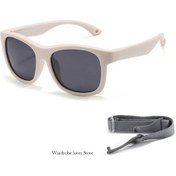 Resim Klassnum2025 Çocuk Polarize Güneş Gözlüğü 1-3 Yaş Uv400 Korumalı Yumuşak Çerçevewhıtekırmızı51gri Gri 