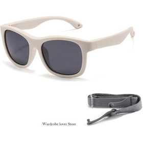 Resim Klassnum2025 Çocuk Polarize Güneş Gözlüğü 1-3 Yaş Uv400 Korumalı Yumuşak Çerçevewhıtekırmızı51gri Gri 