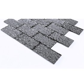 Resim MozaiKristaL Mutfak Tezgah Arası Ve Iç Dekorasyon Için 48x98 Mm Inox Kristal Mozaik ( 1 Kutu = 1 M2 Fiyatıdır ) 