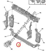Resim PEUGEOT 308 (2014-2020) RADYATÖR ALT TRAVERSİ (ORJİNAL) 