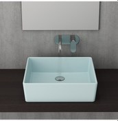 Resim Bocchi Milano Çanak Lavabo 50 CM Mat Buz Mavi 