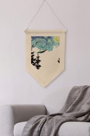 Resim Balkon Pinterest Duvar Dekoru, Van Gogh Sanat Serisi, Kanvas Flama Askılı Duvar Örtüsü NO:450 - Renkli - 18 / 30 x 40 