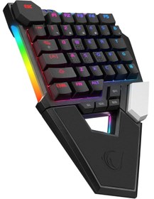 Resim Rampage KB-277 OMNI Siyah Örgülü Type C RGB 6 Farklı Aydınlatma Modu Q Mini Gaming Oyuncu Klavyesi 