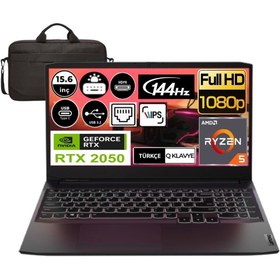 Resim LENOVO IdeaPad 3 R5 5500H 48gb 512gbB SSD RTX2050/4gb 144Hz 15.6'' W11H Gaming Laptop & PER4 ÇANTA 