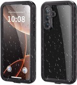 Resim Samsung Galaxy Uyumlu A56 5g Ip68 Su Geçirmez Telefon Kılıfı Dalış Kılıfı İçin Redpepper Siyah Şeffaf 