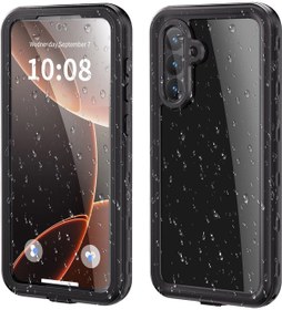Resim Samsung Galaxy Uyumlu A56 5g Ip68 Su Geçirmez Telefon Kılıfı Dalış Kılıfı İçin Redpepper Siyah Şeffaf 