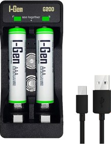 Resim I-gen G290 2'li Aa/aaa/9v Pil Şarj Aleti + 2 Adet Aaa 900 Mah 1.2v Ni-mh Şarjlı Ince Kalem Pilli Set 