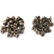 Resim 5/10/25 Adet Yuvarlak Kafa Çivi Perçin Çanta Chicago Saplama Vidaları Geri Bakır Deri Kemer Zanaat 7x6x8mm -bronze-25 